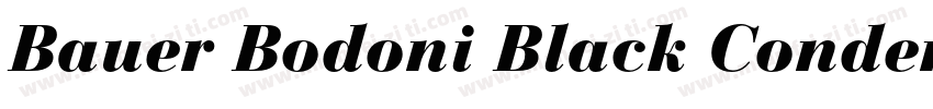 Bauer Bodoni Black Condensed Regula字体转换